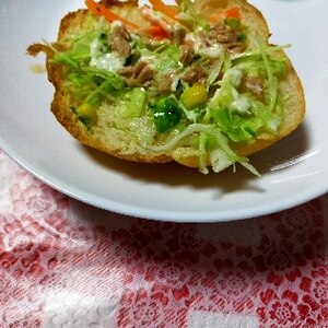 ☆さば缶とカット野菜のトースト☆